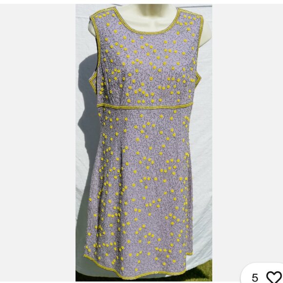 NWT French Connection Lavender Beaded Cocktail Sheath Dress Women's 10 - Picture 1 of 8